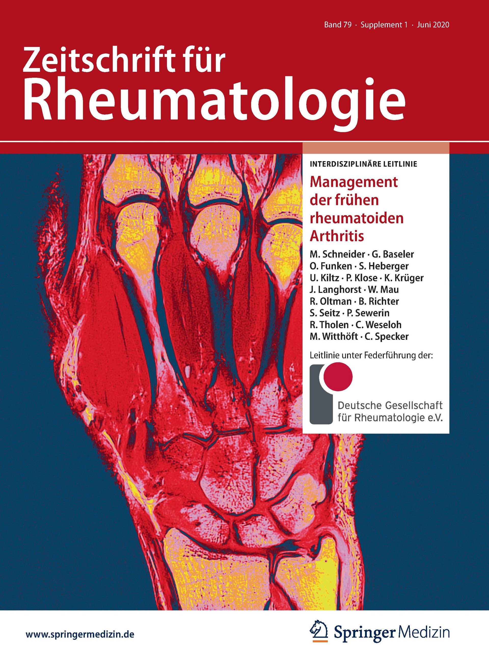 Cover der Zeitschrift für Rheumatologie Band 79