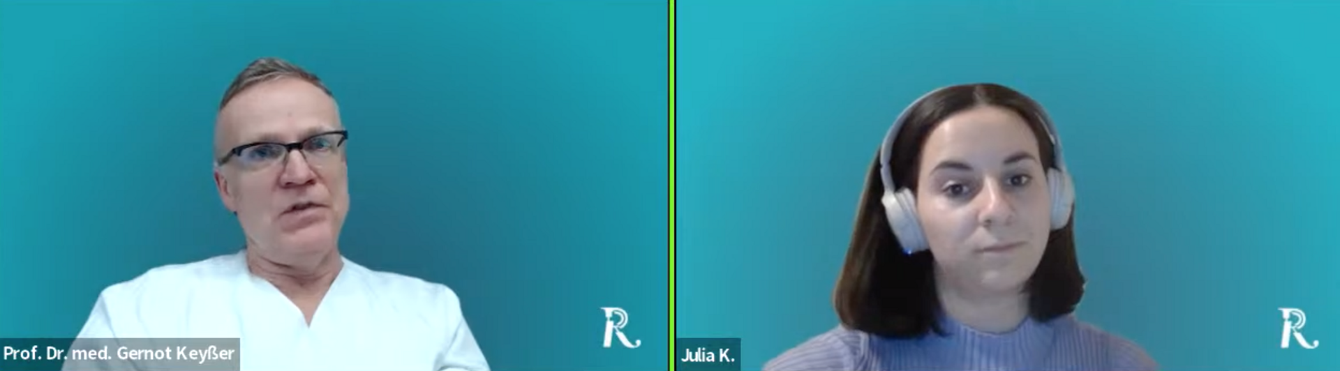 Screenshot aus der Videoveranstaltung der Kampagne 'rhmtlgy' 