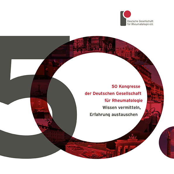Cover zum 50.-jährigen Jubiläum des Kongresses der Deutschen Gesellschaft für Rheumatologie