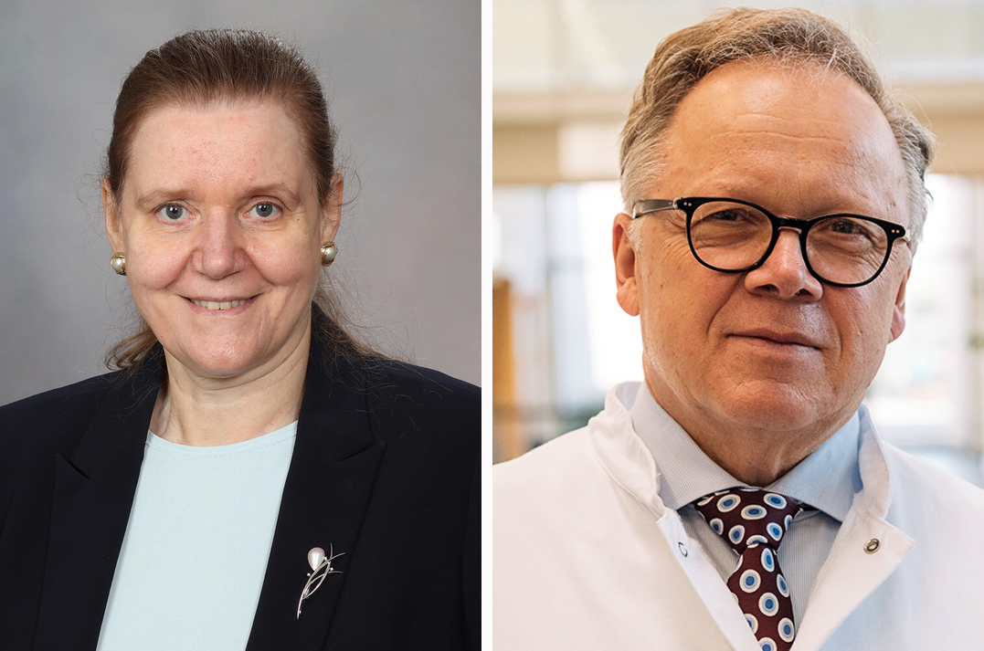 Portraitfotos von Prof. Dr. med. Cornelia M. Weyand und Prof. Dr. med. Heinz-Jürgen Lakomek